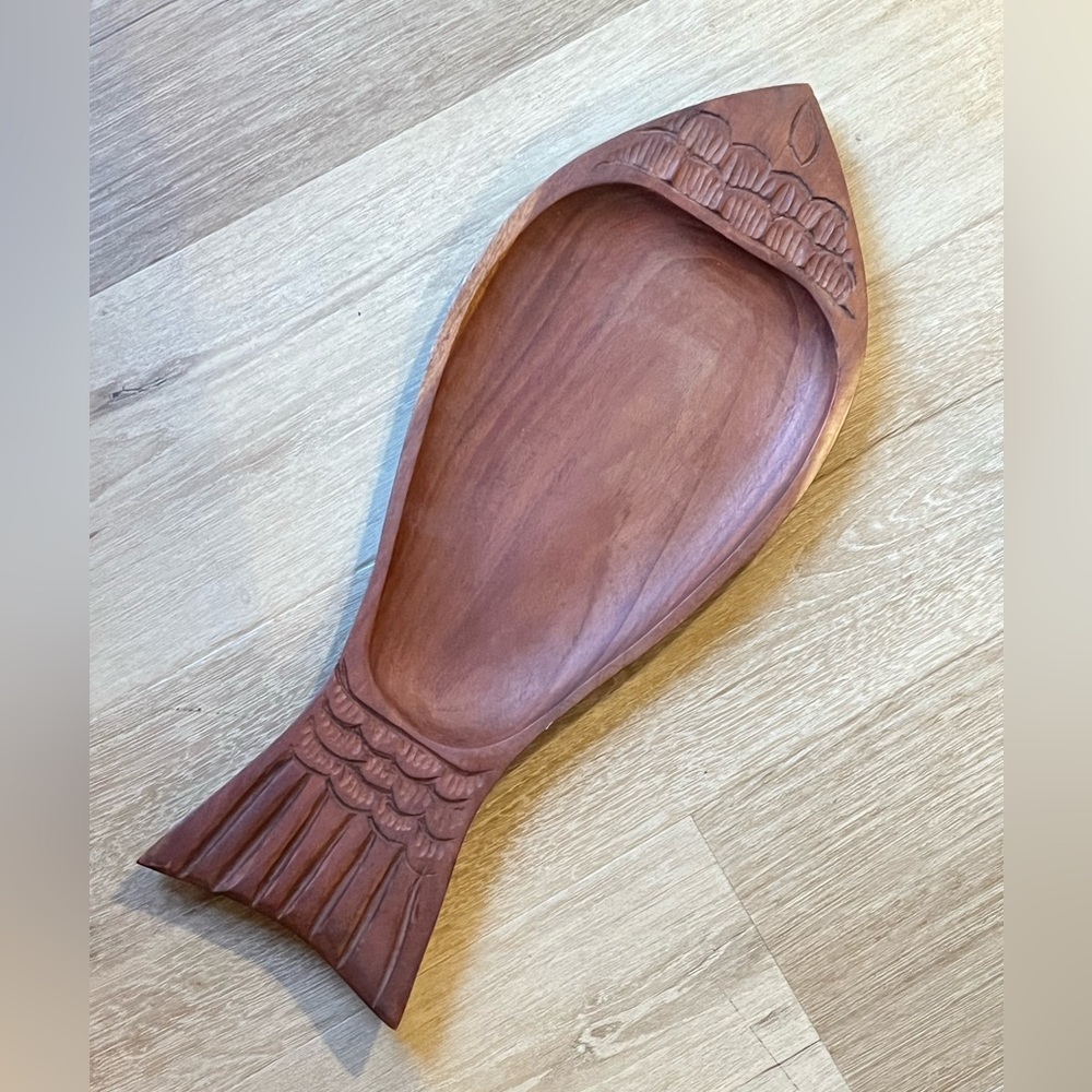 Serving tray wooden (teakwood) vintage